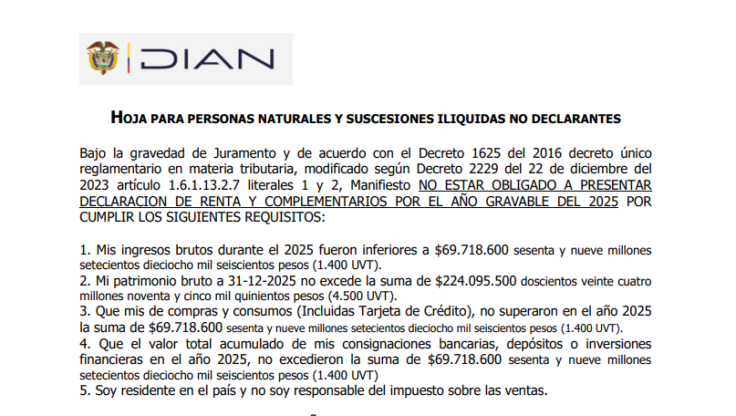 Lee más sobre el artículo Modelo certificado para persona natural no declarante de renta